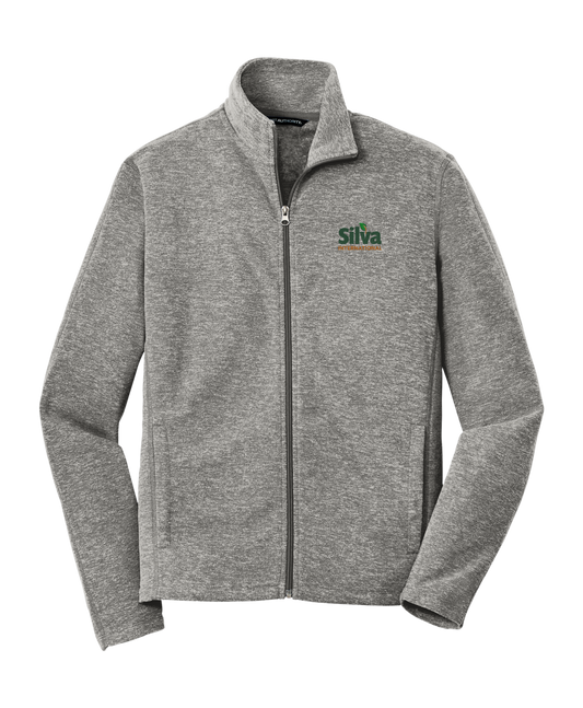Port Authority® Heather Microfleece Full-Zip Jacket