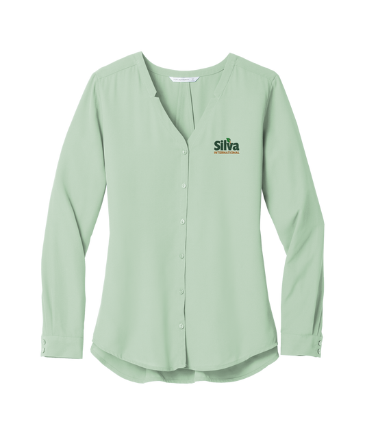 Port Authority ® Ladies Long Sleeve Button-Front Blouse