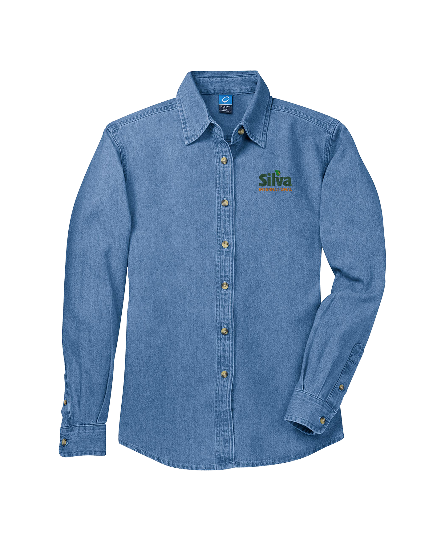 Port & Company® - Ladies Long Sleeve Value Denim Shirt